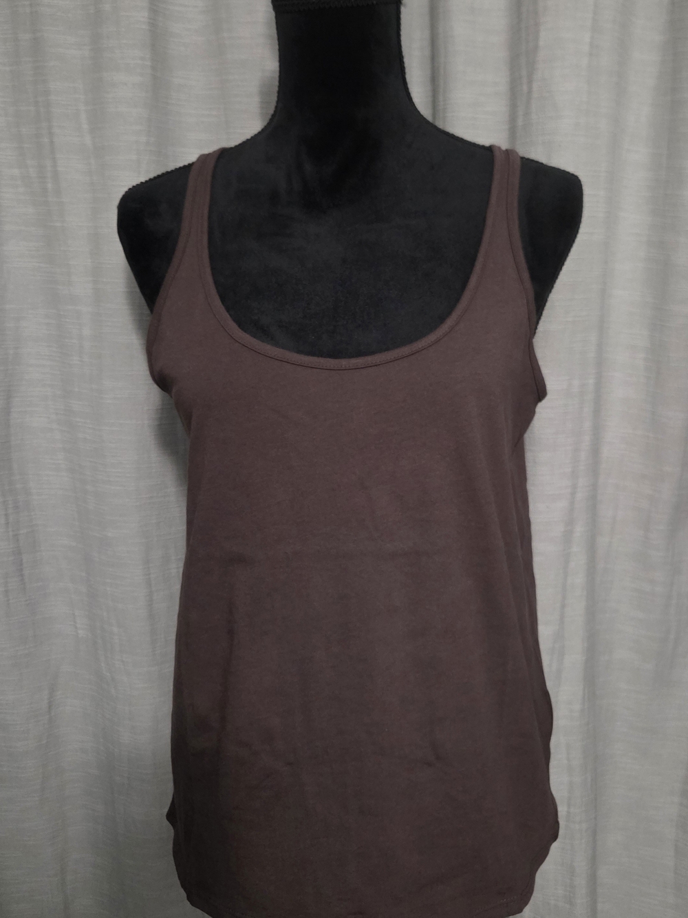 H&M Scoop Neck Tank Top in Deep Brown